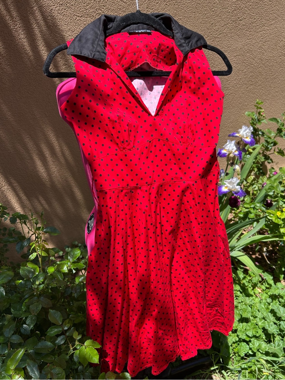 Hearts & Roses Red Polka Dot Sleeveless Dress
